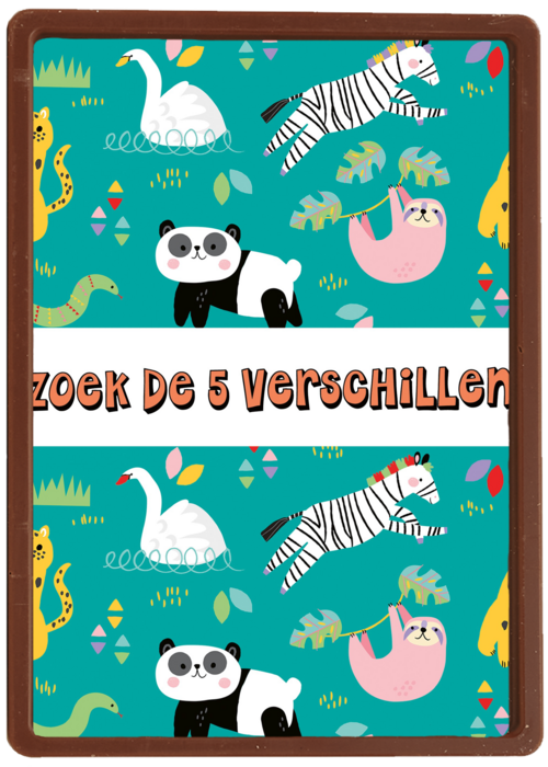 Kinderkaart Zoek de 5 verschillen