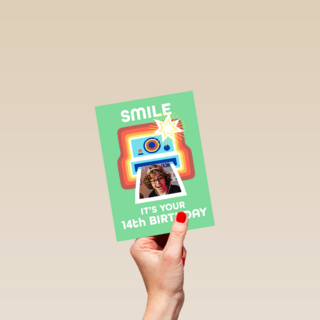 smile for the polaroid for your 14th birthday
