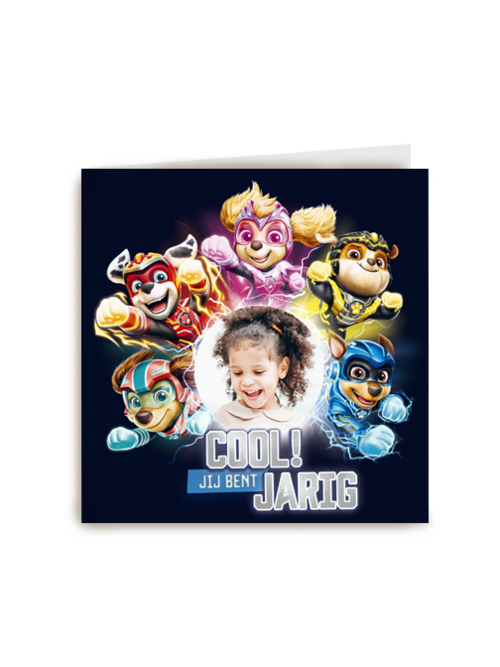 paw patrol verjaardagskaart met foto