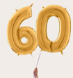 Cijferballon 60 Jaar Goud XL