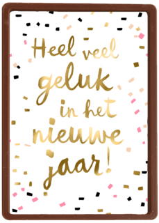 nieuwjaar kaart heel veel geluk in het nieuwe jaar