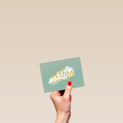 dikke pluim voor jou gouden letters