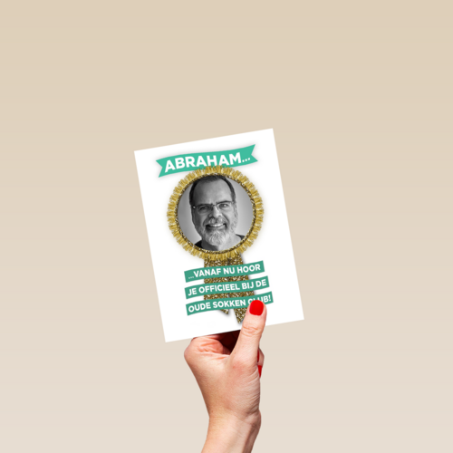 een mooie fotokaart voor abraham