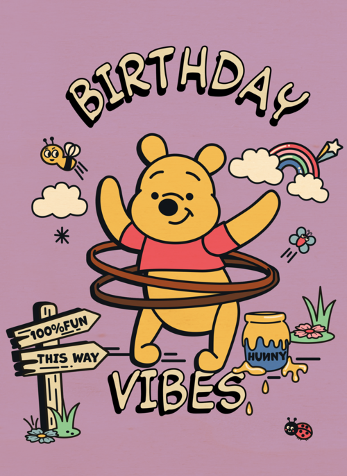 Winnie de Poeh verjaardagskaart birthday vibes