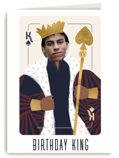 Verjaardagskaart foto birthday king