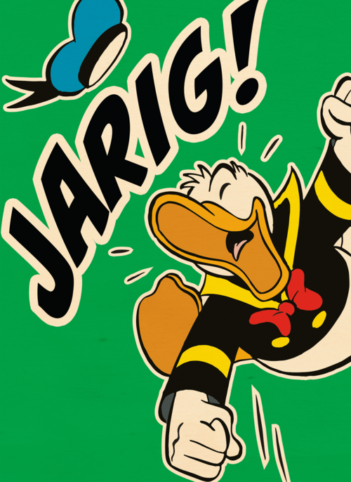 Verjaardagskaart Donald Duck jarig