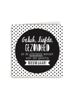 liefde gezondheid en beste wensen nieuwjaar kaart