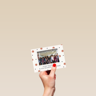 Kerstkaart foto stippen