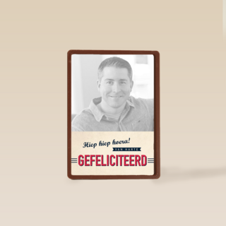 fotokaart hiep hiep hoera van harte gefeliciteerd