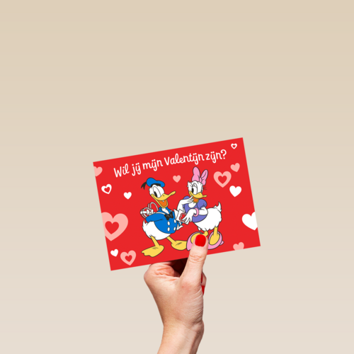 Wil jij mijn valentijn zijn donald duck